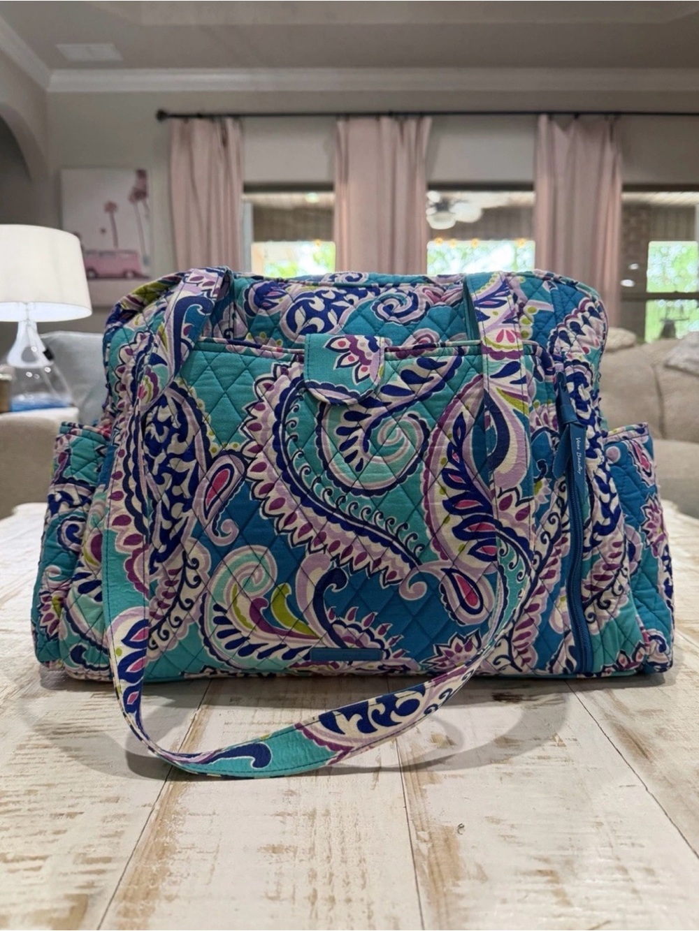 Vera Bradley Waikiki Paisley Turquoise Make a Change Baby Bag Diaper Bag